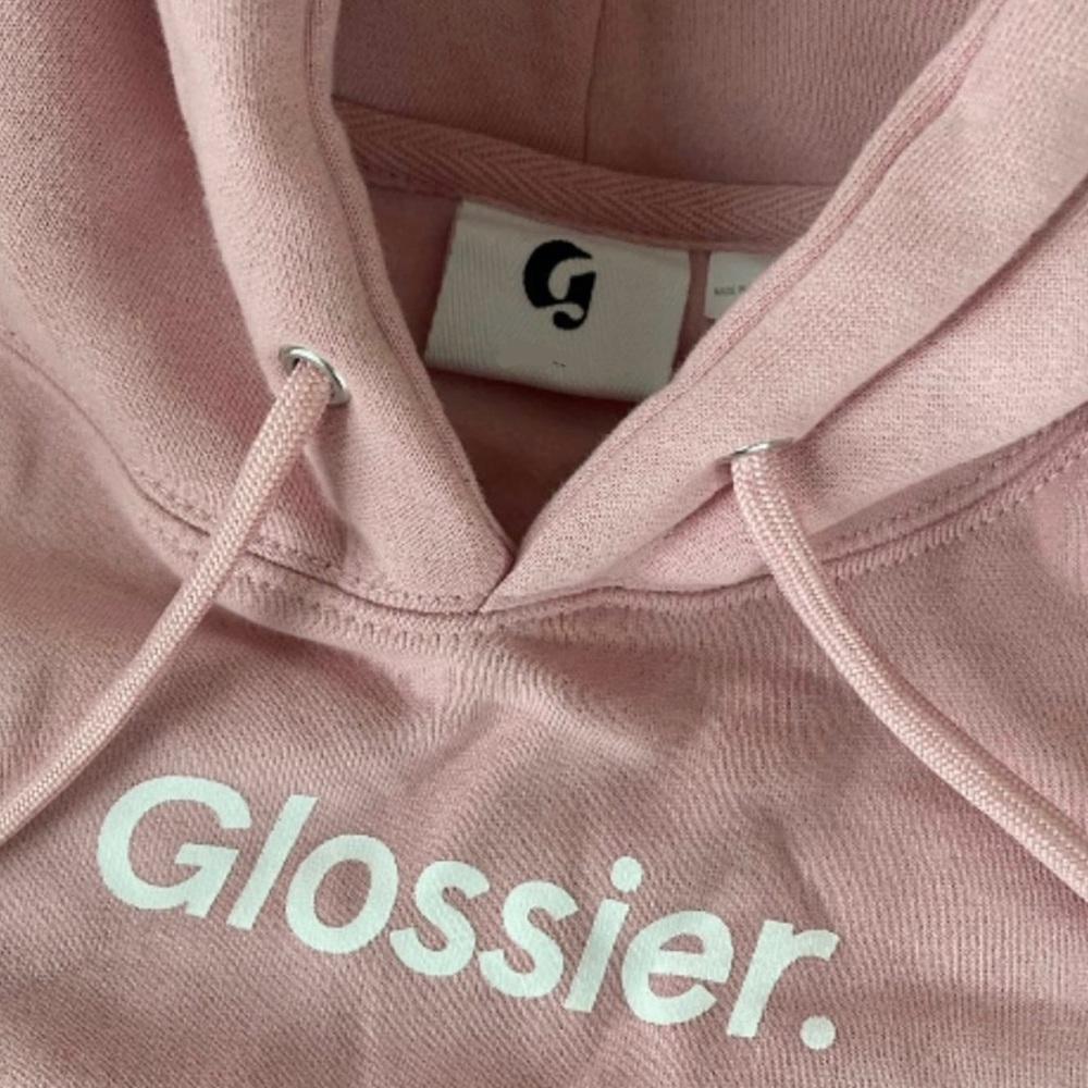 Glossier Pink Hoodie Size M BNNW